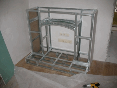 Камин из гипсокартона своими руками