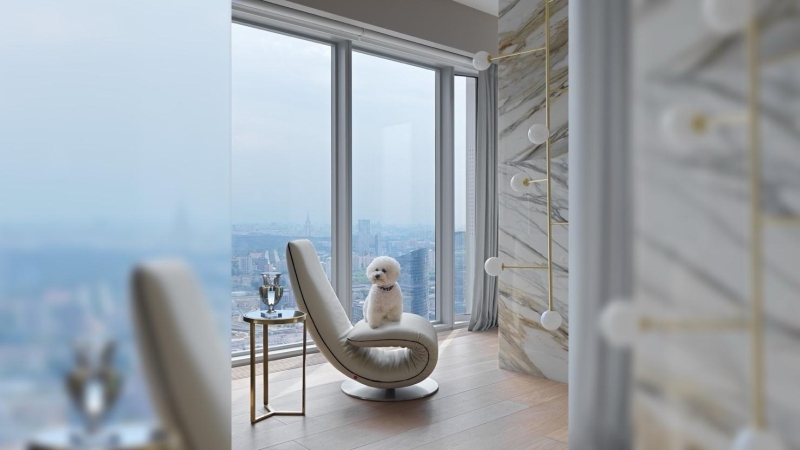 Квартира певицы Марго в башне Федерация в Москва-Сити: монохром над мегаполисом и интерьер как личное убежище