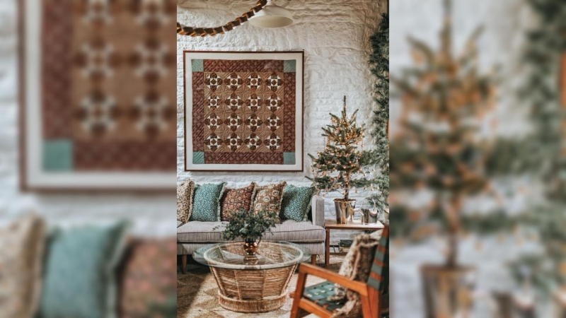 Новогодний дом стилиста Аманды Брукс в Оксфордшире, в Великобритании