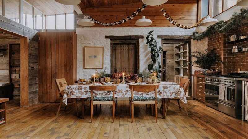 Новогодний дом стилиста Аманды Брукс в Оксфордшире, в Великобритании