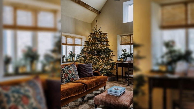 Новогодний дом стилиста Аманды Брукс в Оксфордшире, в Великобритании