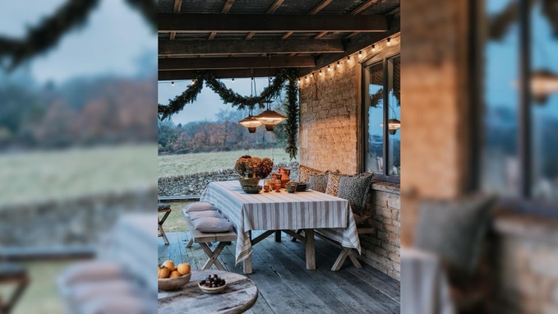 Новогодний дом стилиста Аманды Брукс в Оксфордшире, в Великобритании