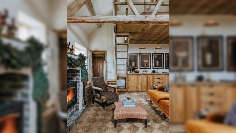 Новогодний дом стилиста Аманды Брукс в Оксфордшире, в Великобритании
