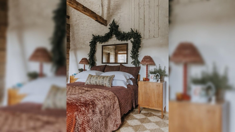 Новогодний дом стилиста Аманды Брукс в Оксфордшире, в Великобритании