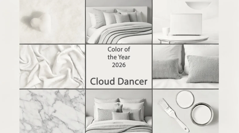 Цвет года Pantone 2026 — Cloud Dancer: как «тихий белый» меняет интерьер и с чем его сочетать