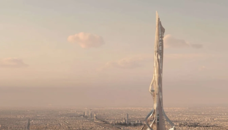 Саудиты показали рендеры двухкилометровой башни Rise Tower