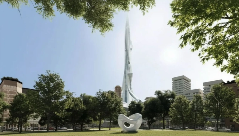 Саудиты показали рендеры двухкилометровой башни Rise Tower