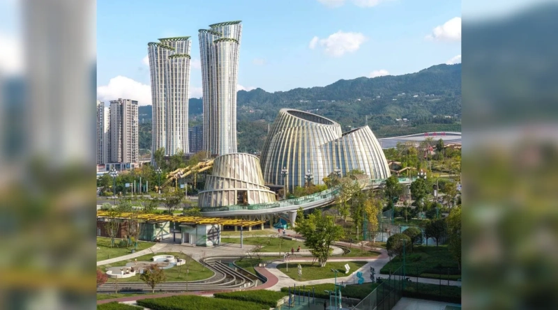 В Китае показали район, вдохновленный бамбуком