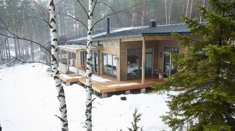 Дом на скале у воды: как Вилле Хаапасало построил идеальный коттедж в Финляндии